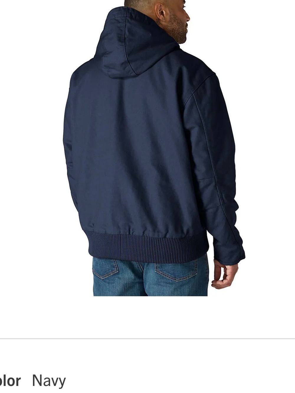NWT Carhartt Navy Hooded Work Jacket - Picture 9 of 10